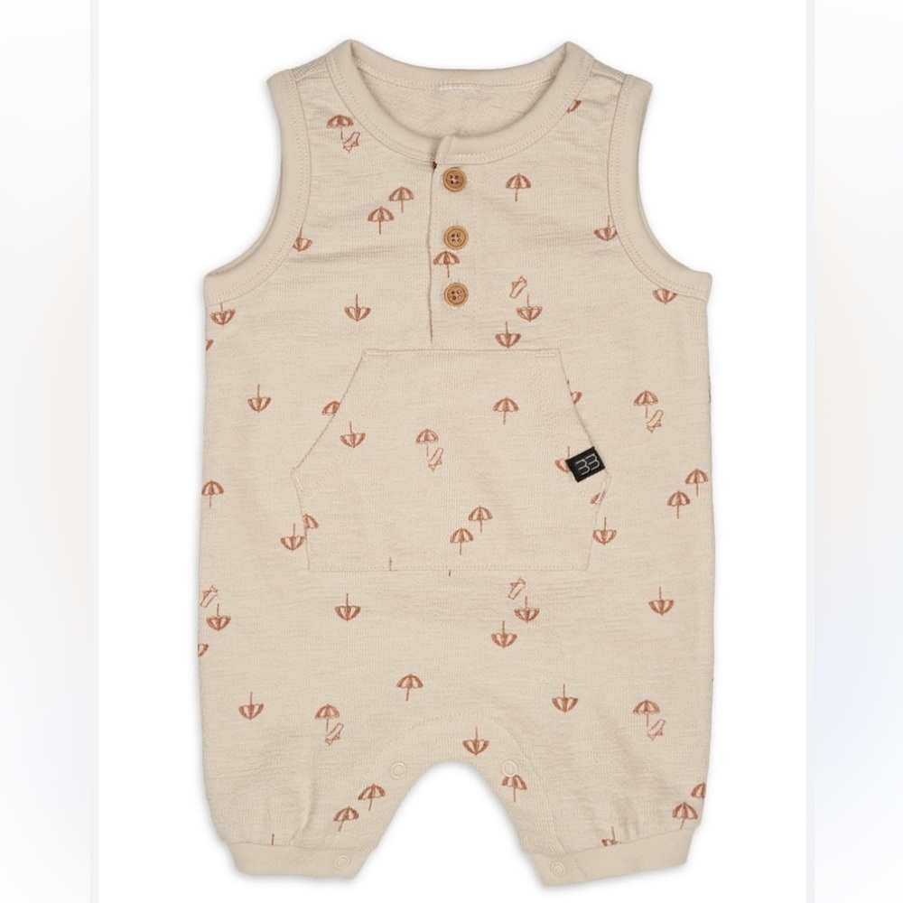 🍊5/$25 Modern Moments Beige Patterned Kids Romper size 18m